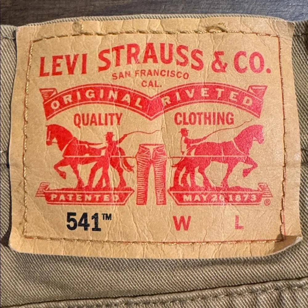 Levi's 541 Khaki Straight Leg Jeans-Size 38x36